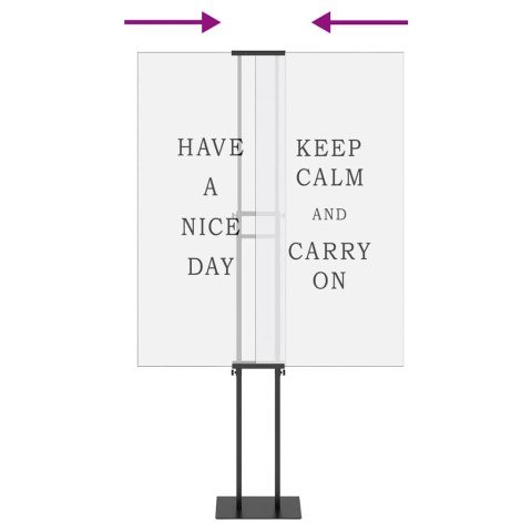 STOISKA NA TARGI CZARNY 30X24X214CM STAL