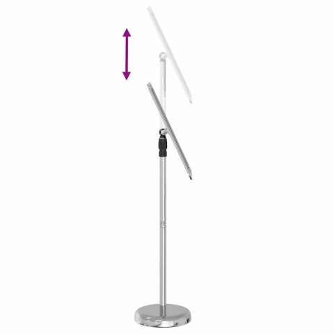 STOISKA NA TARGI SREBRNY 25X25X125CM ALUMINIUM