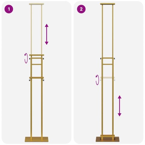 STOISKA NA TARGI ZŁOTY 30X24X214CM STAL