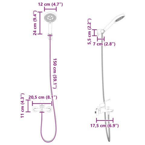 ZESTAW GŁÓWICY PRYSZNICOWEJ CHROM G 1 / 2 CALA