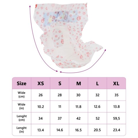 JEDNORAZOWA PIELUCHA DLA PSÓW SAMIC 50 SZT. BIAŁY M