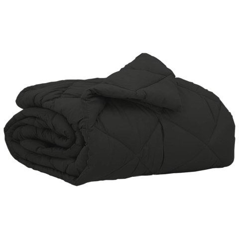 LETNI KOŁDRA CZARNY 220X155CM MIKROFIBRA