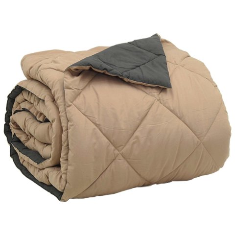 KOŁDRA NA CAŁY ROK ANTRACYT I TAUPE 220X240CM MIKROFIBRA