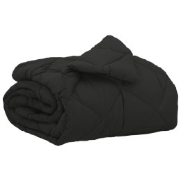 KOŁDRA NA CAŁY ROK CZARNY 220X135CM MIKROFIBRA