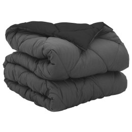 KOŁDRA NA CAŁY ROK CZARNY I ANTRACYT 200X155CM MIKROFIBRA