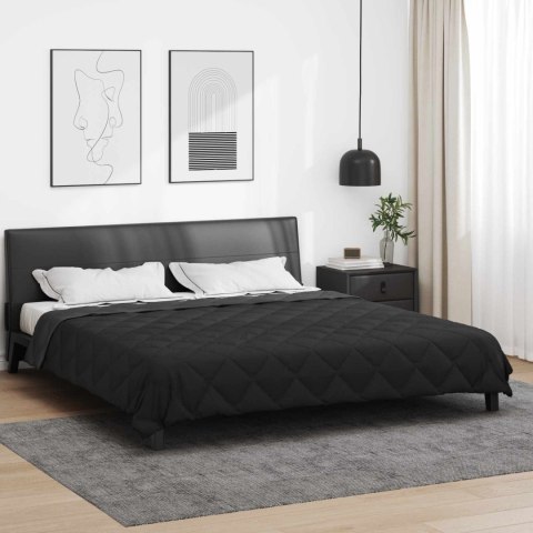 KOŁDRA NA CAŁY ROK CZARNY I ANTRACYT 200X200CM MIKROFIBRA