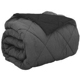 KOŁDRA NA CAŁY ROK CZARNY I ANTRACYT 220X200CM MIKROFIBRA