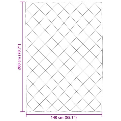 KOŁDRA NA CAŁY ROK ZIELONY I ANTRACYT 200X140CM MIKROFIBRA