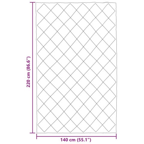 KOŁDRA NA CAŁY ROK CZARNY I TAUPE 220X140CM MIKROFIBRA