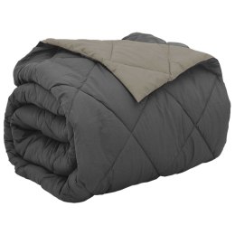 KOŁDRA NA CAŁY ROK JASNOSZARY I ANTRACYTOWY 220X240CM