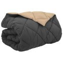 ZIMOWA KOŁDRA ANTRACYT I TAUPE 220X200CM MIKROFIBRA