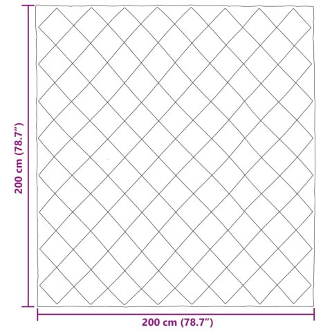 ZIMOWA KOŁDRA CZARNY I ANTRACYT 200X200CM MIKROFIBRA