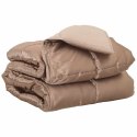 KOŁDRA NA CAŁY ROK ZŁOTY 220X155CM SATYNA I MIKROFIBRA