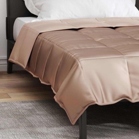 KOŁDRA NA CAŁY ROK ZŁOTY 220X155CM SATYNA I MIKROFIBRA