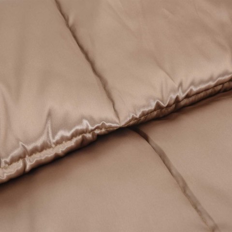 KOŁDRA NA CAŁY ROK ZŁOTY 220X155CM SATYNA I MIKROFIBRA