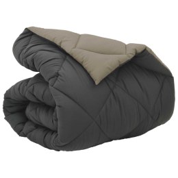 ZIMOWA KOŁDRA JASNOSZARY I ANTRACYTOWY 220X140CM MIKROFIBRA