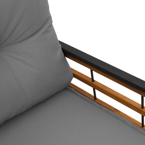 ŁAWKA Z WARSTWĄ DREWNIANĄ GŁADKI JASNOSZARY 114X55X77CM