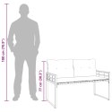 ŁAWKA Z WARSTWĄ DREWNIANĄ Z PODUSZKĄ KREMOWY 114X55X77CM