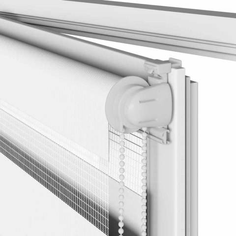 ROLETA ZEBRA BIAŁA SZEROKOŚĆ TKANINY 40,9CM POLIESTER