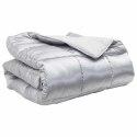 ZIMOWA KOŁDRA SREBRNY 200X135CM SATYNA I MIKROFIBRA