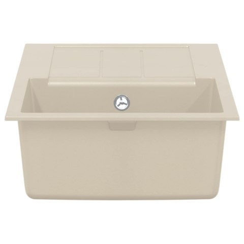 ZLEW BEŻOWY 780X500MM 80% KWARC I 20% ŻYWICA