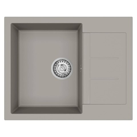 ZLEW SZARY 620X500MM 80% KWARC I 20% ŻYWICA