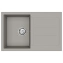 ZLEW SZARY 780X500MM 80% KWARC I 20% ŻYWICA