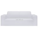 ELASTYCZNY POKROWIEC NA SOFĘ 2-OSOBOWĄ BIAŁY DŻERSEJOWY
