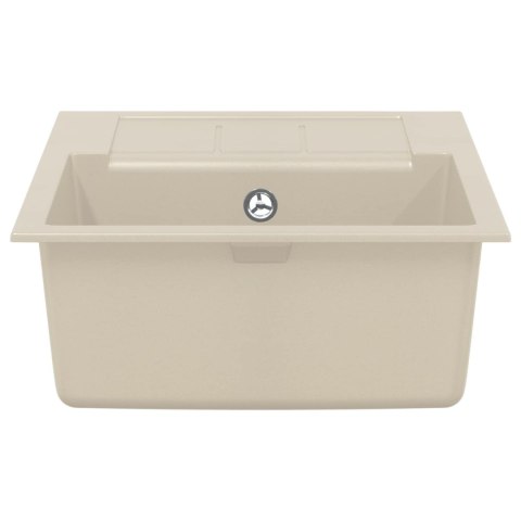 ZLEW BEŻOWY 620X500MM 80% KWARC I 20% ŻYWICA