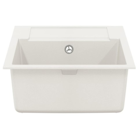 ZLEW BIAŁY 780X500MM 80% KWARC I 20% ŻYWICA