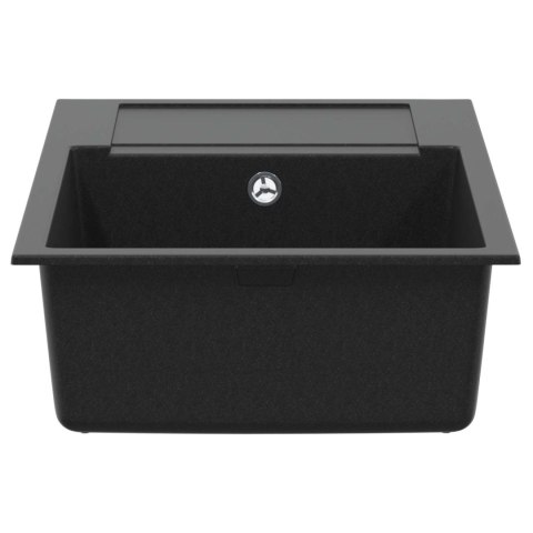 ZLEW CZARNY 780X500MM 80% KWARC I 20% ŻYWICA