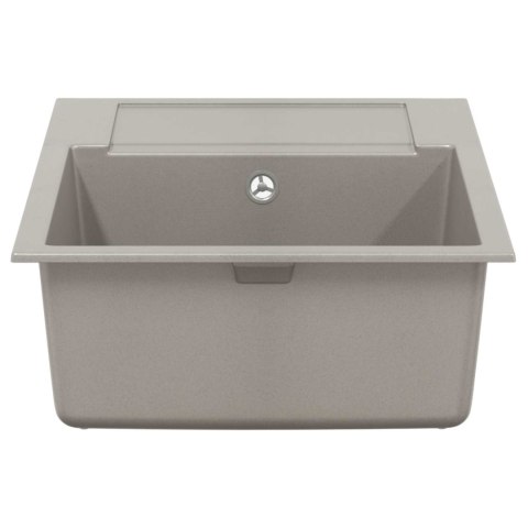 ZLEW SZARY 780X500MM 80% KWARC I 20% ŻYWICA