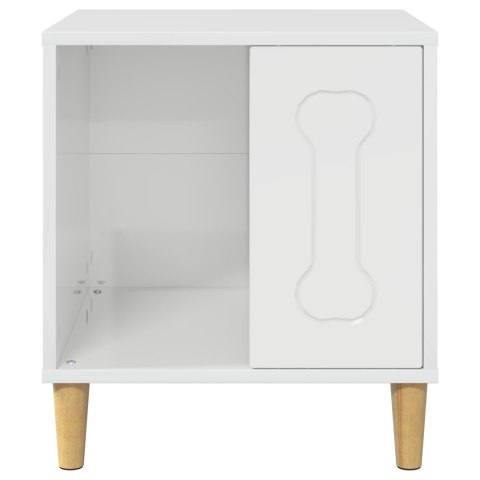 DOMEK DLA PSÓW BŁYSZCZĄCA BIEL 44X42X49CM