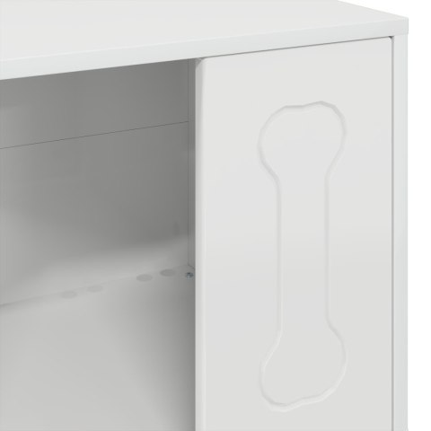 DOMEK DLA PSÓW BŁYSZCZĄCA BIEL 44X42X49CM