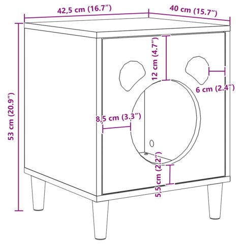 KOTY DOM BIAŁY 42,5X40X53CM
