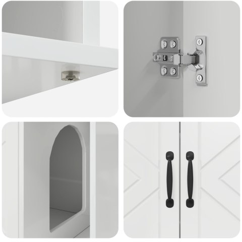 KOTY DOM BŁYSZCZĄCA BIEL 85X55X50CM