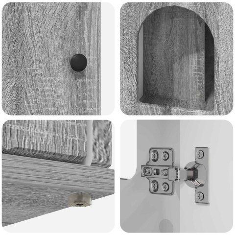 KOTY DOM SZARY SONOMA 85X55X50CM