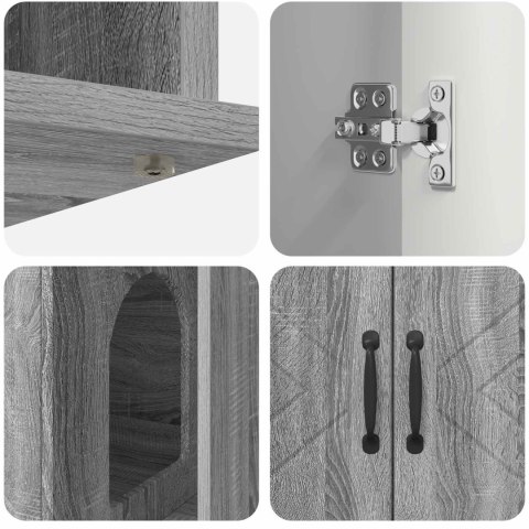 KOTY DOM SZARY SONOMA 85X55X50CM