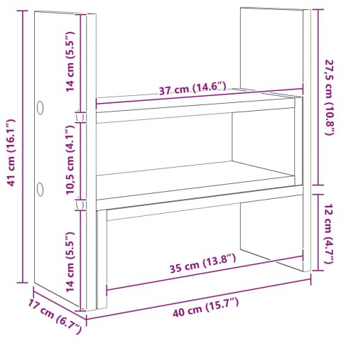 PODSTAWKA NA BIURKO POD MONITOR CZARNY DĄB 40X17X41CM