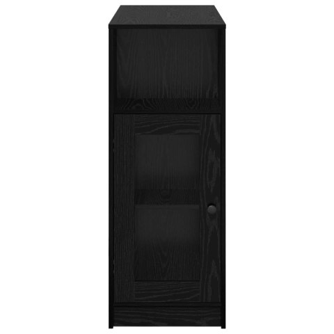 STÓŁ BAROWY Z PÓŁKĄ CZARNY DĄB 101X40X103,5CM