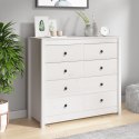 KOMODA,BIAŁY 100X40X90CM LITE DREWNO SOSNOWE