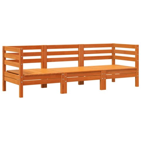 OGRODOWA SOFA 3-OSOBOWA WOSKOWY BRĄZ LITE DREWNO SOSNOWE