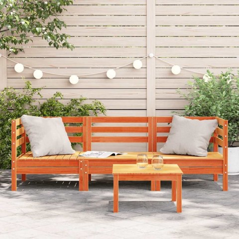 OGRODOWA SOFA 3-OSOBOWA WOSKOWY BRĄZ LITE DREWNO SOSNOWE