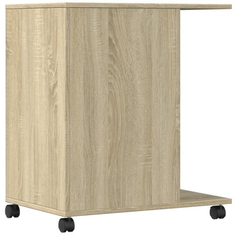 SZAFKA STOJAK REGAŁ POD DRUKARKĘ Z KÓŁKAMI DĄB SONOMA 60X40X68,5CM