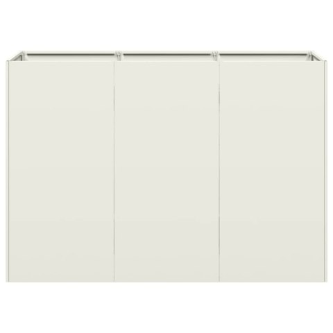 DONICA OGRODOWA BIAŁA 120X40X80CM STAL WALCOWANA NA ZIMNO