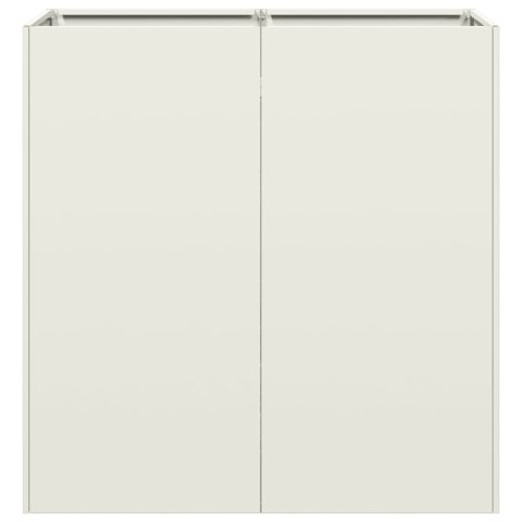 DONICA OGRODOWA BIAŁA 80X40X80CM STAL WALCOWANA NA ZIMNO