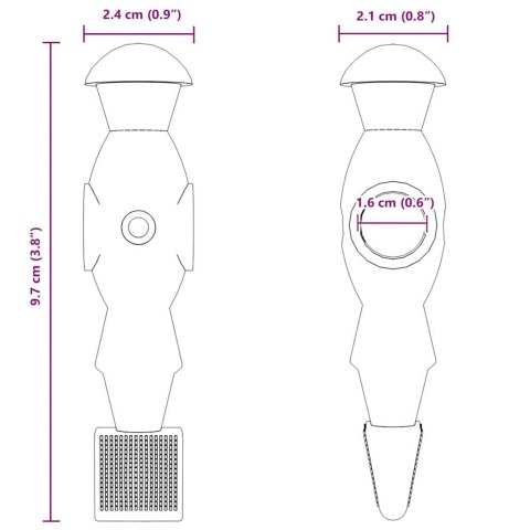 GRACZE DO STOŁU DO PIŁKI NOŻNEJ 22 SZT. NIEBIESKI I CZERWONY
