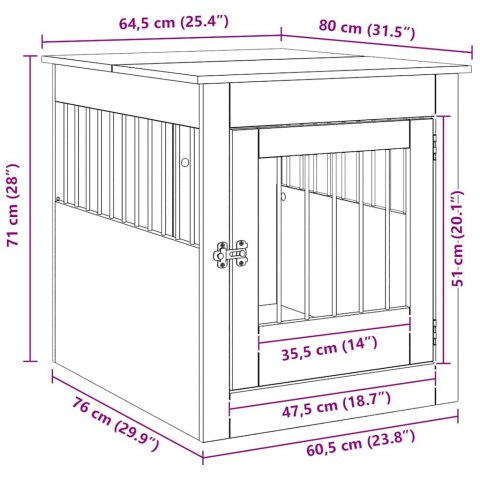 KOJEC DLA PSA DĄB ARTISAN 64,5X80X71CM