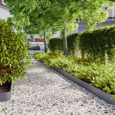 OBRZEŻA TRAWNIKOWE 10 SZT. ANTRACYT STAL WALCOWANA NA ZIMNO