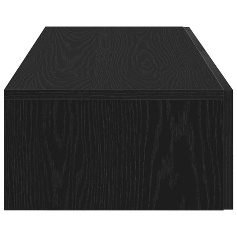 PÓŁKA ŚCIENNA Z SZUFLADAMI CZARNA 100X36X19CM